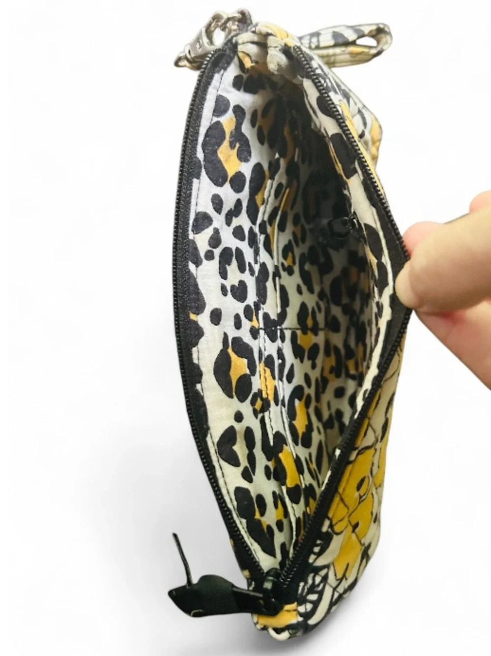 🐆 Vera Bradley Floral Leopard Quilted Wristlet Wallet Retired EUC - Picture 10 of 16